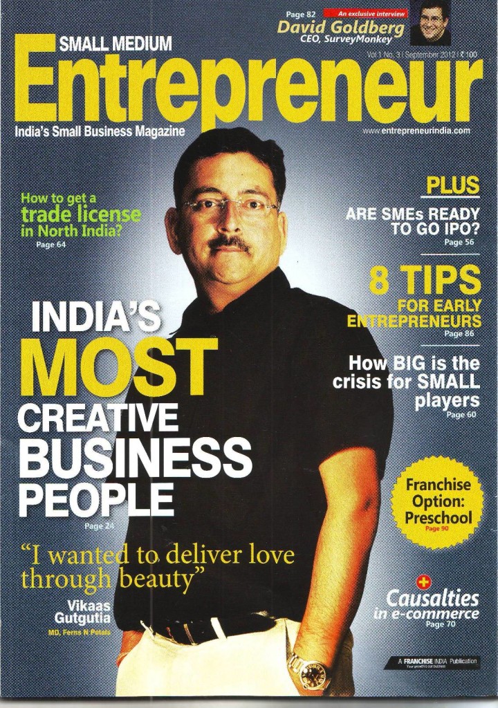 Cover page in SME Magazine